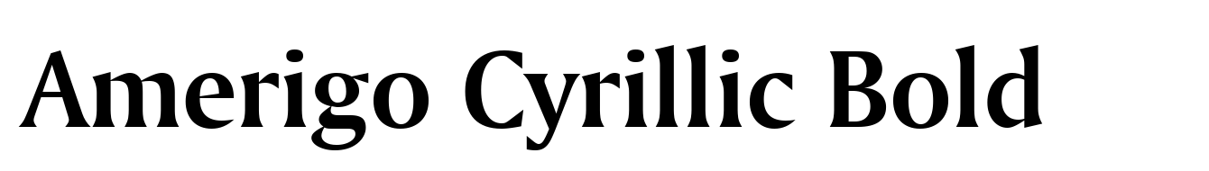 Amerigo Cyrillic Bold